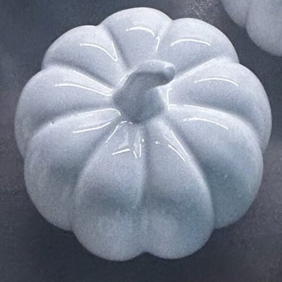 Thanksgiving Centerpiece Set Of 7 White Mini Ceramic Pumpkins - Picture 5 of 15